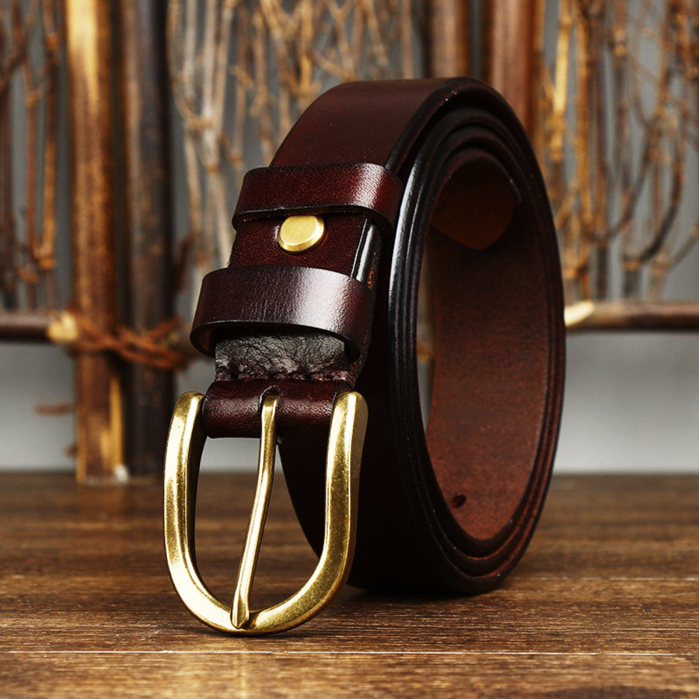 Ceinture en cuir classique haut de gamme pour hommes