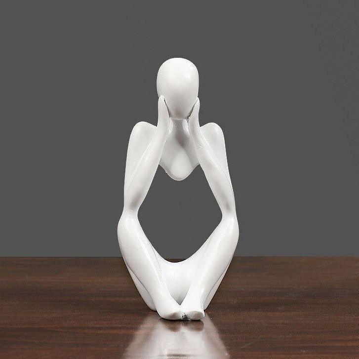 Abstract Thinker Figurine Sculpture