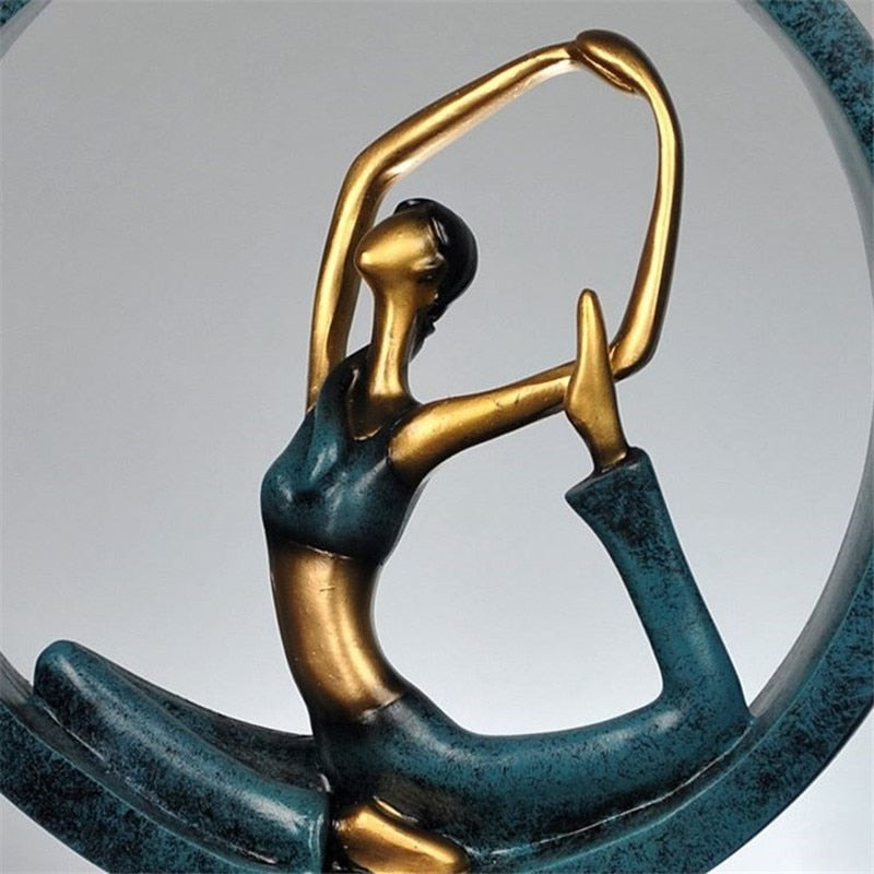 Modern Abstract Art Resin Yoga Sculptures and Statues