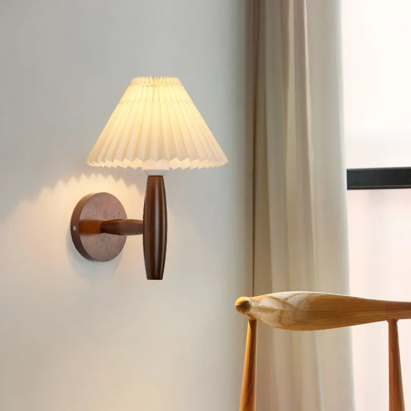 WoodLuxe - Lámpara de pared de madera moderna