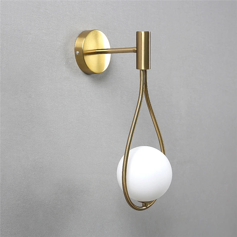 ZenithGlass - Metal glass ball vegglampe