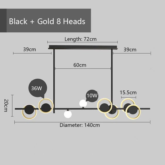 Lustre LED nordique