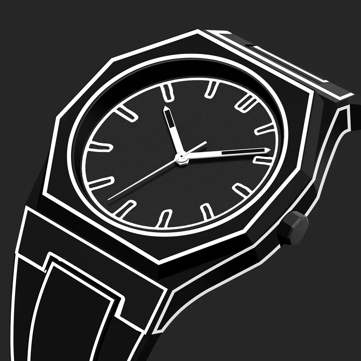 Modern minimalistisch herenhorloge