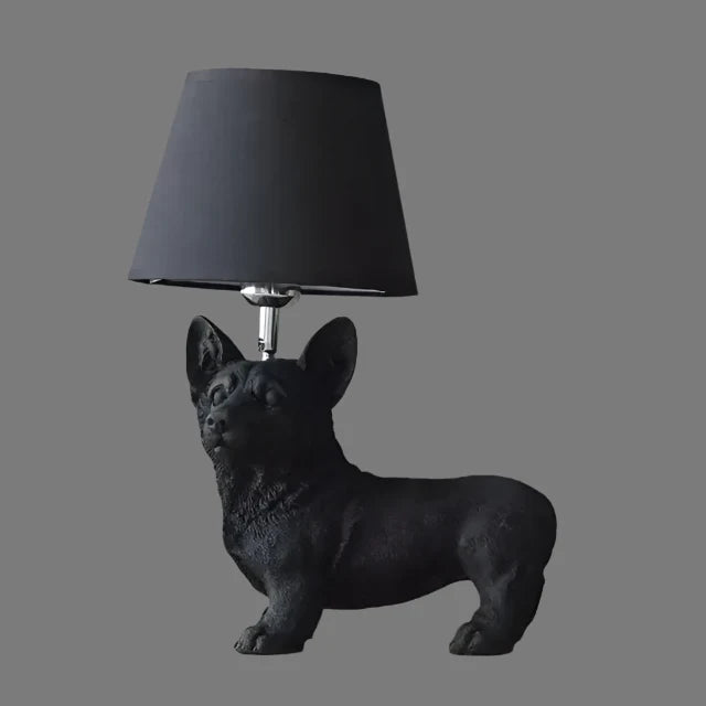 ArtPuppy Deco Style Table Lamp - Charming Iron Dog Design for Elegant Lighting