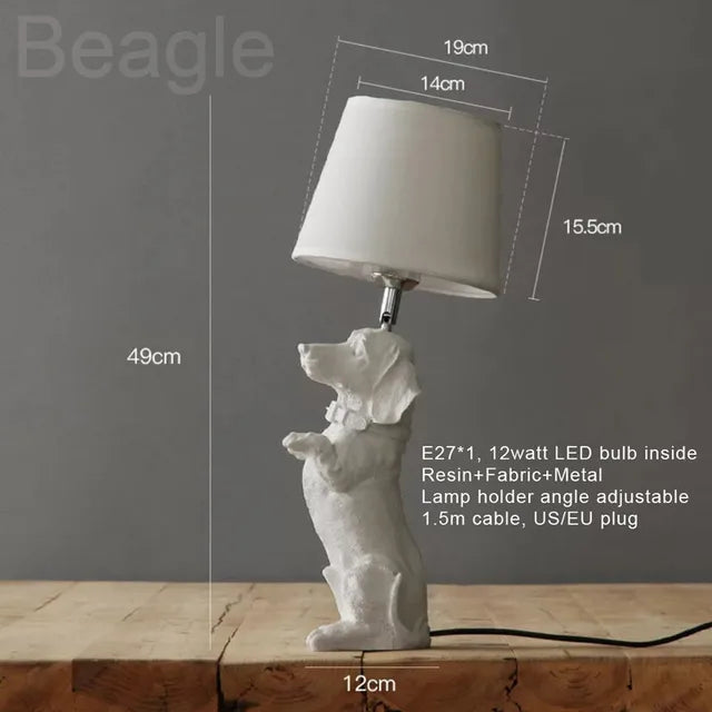 PupElegance - Art Deco Dog Table Lamp