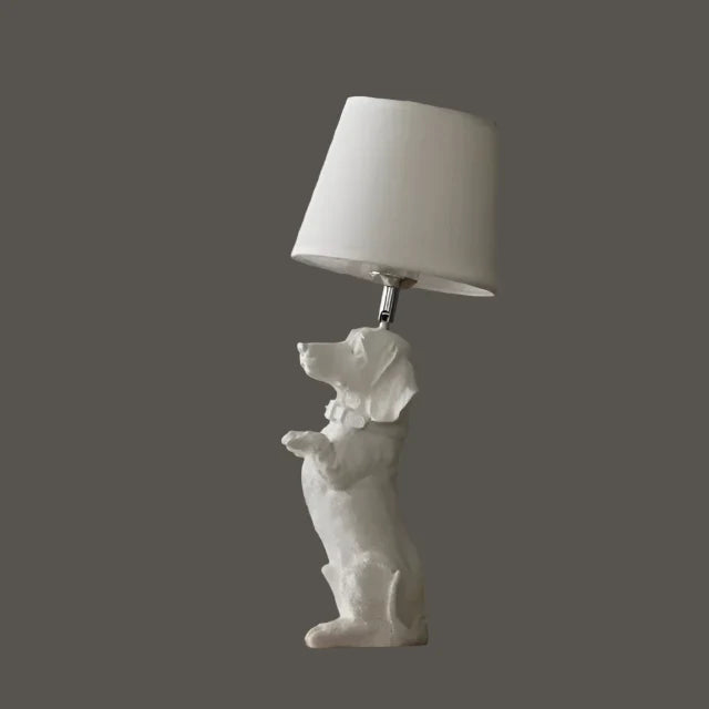 ArtPuppy Deco Style Table Lamp - Charming Iron Dog Design for Elegant Lighting