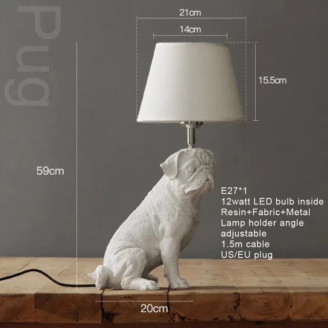 PupElegance - Art Deco Dog Table Lamp