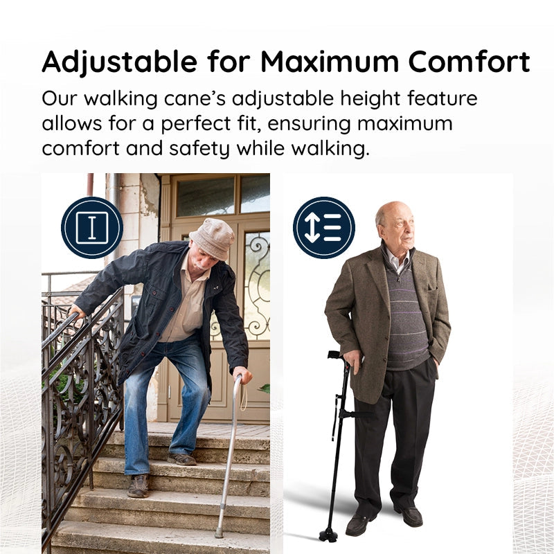 Multi-Functional Foldable LED Walking Cane