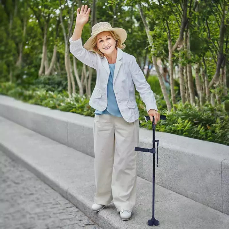 Multi-Functional Foldable LED Walking Cane