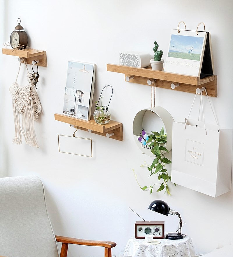 Étagère de rangement murale Cooper avec crochets