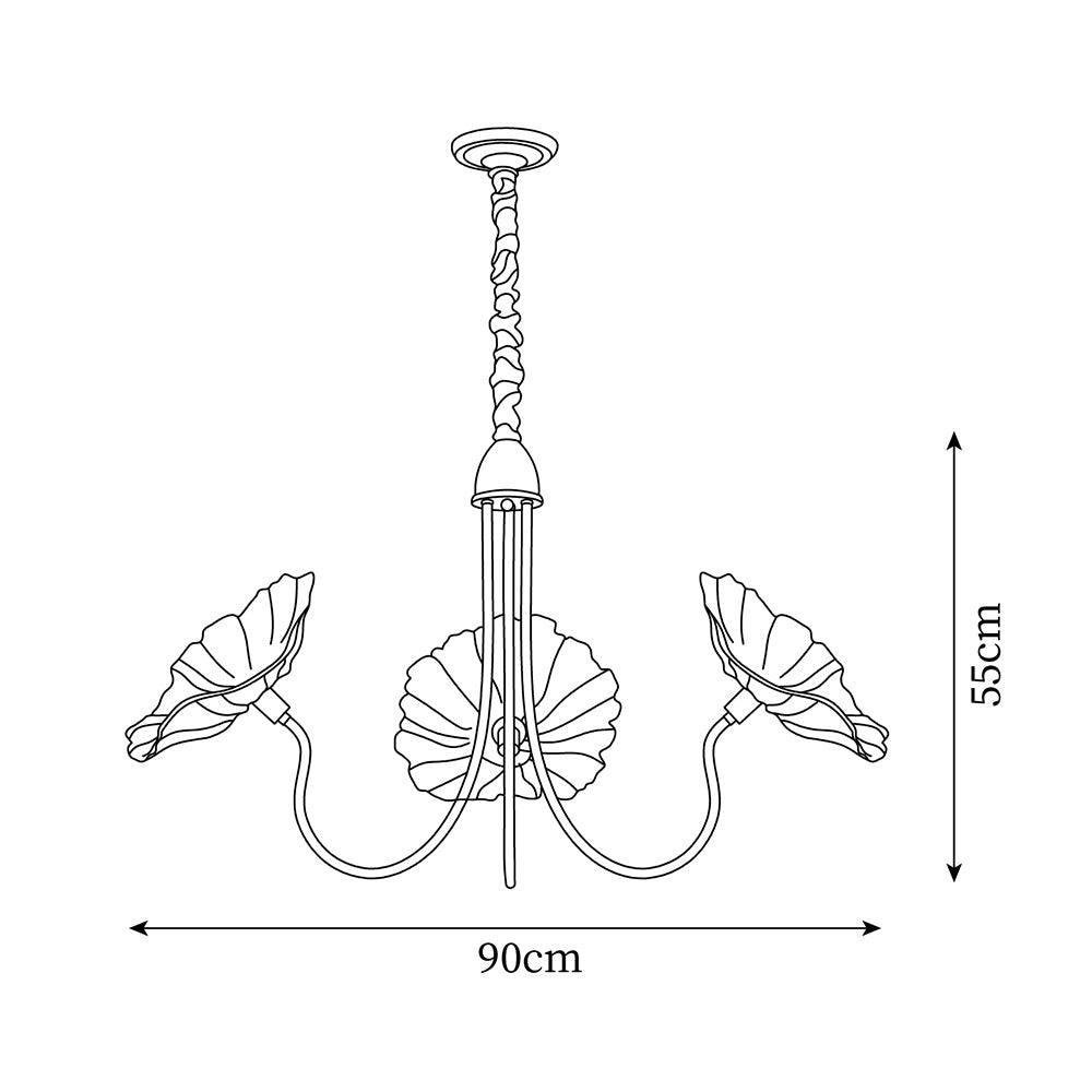 Candelabru cu flori din sticlă Murano