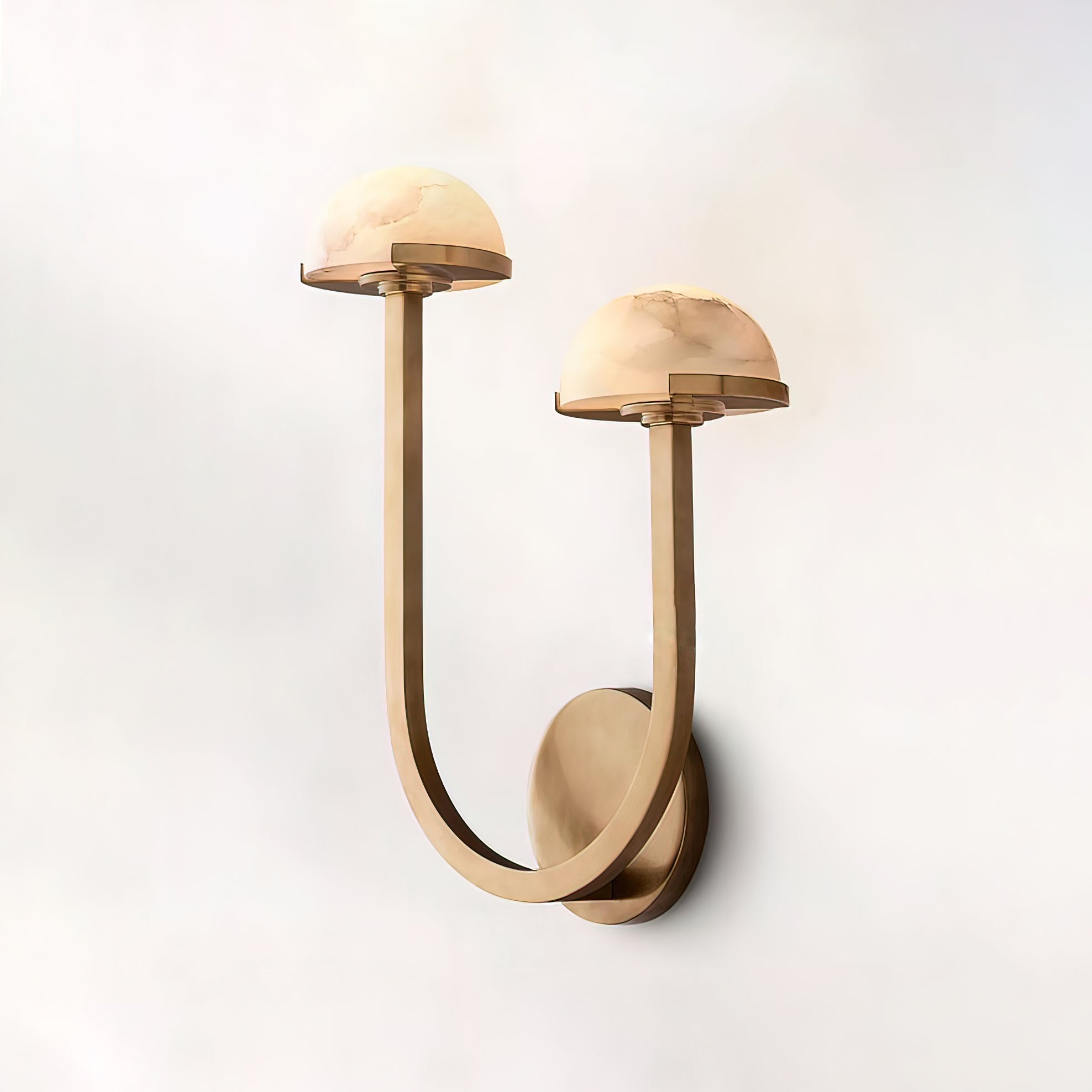 MushroomGlow - Lampada da parete con illuminazione in alabastro naturale