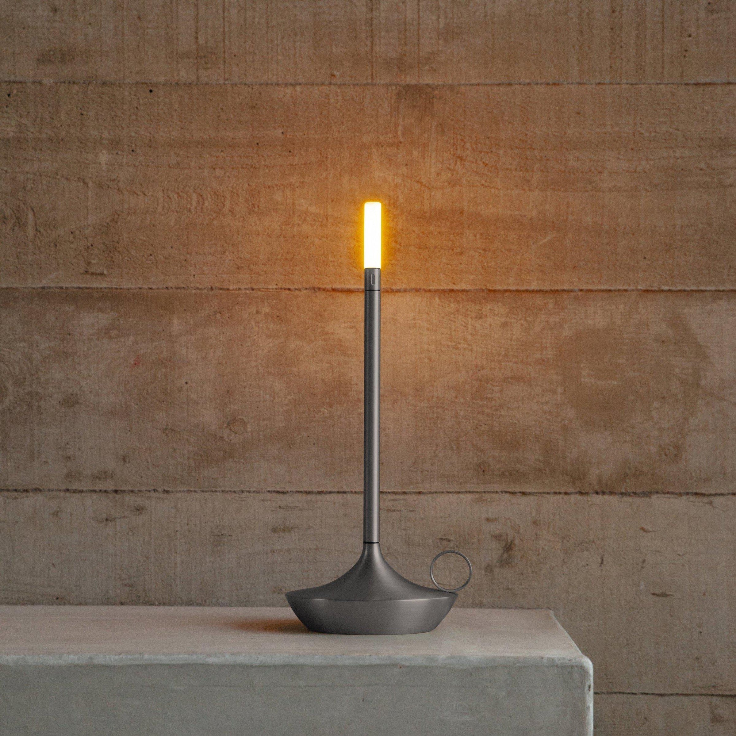 Nordic Candle Holder Light – Minimalistic Scandinavian Table Lamp