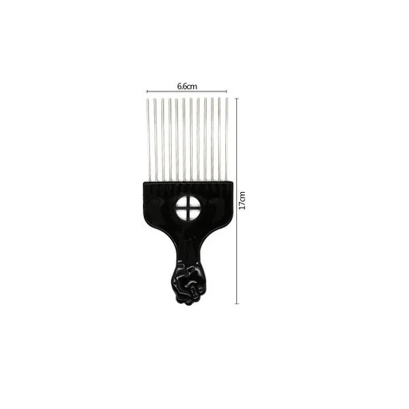 Antistatisk Afro Pick Comb laget av metall