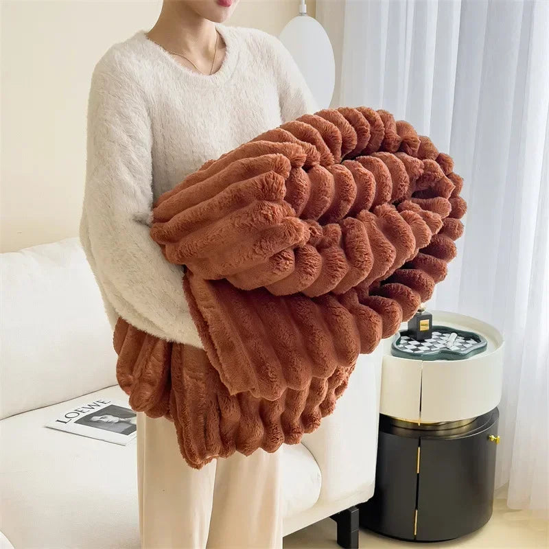 Purely Coral Fleece Blanket