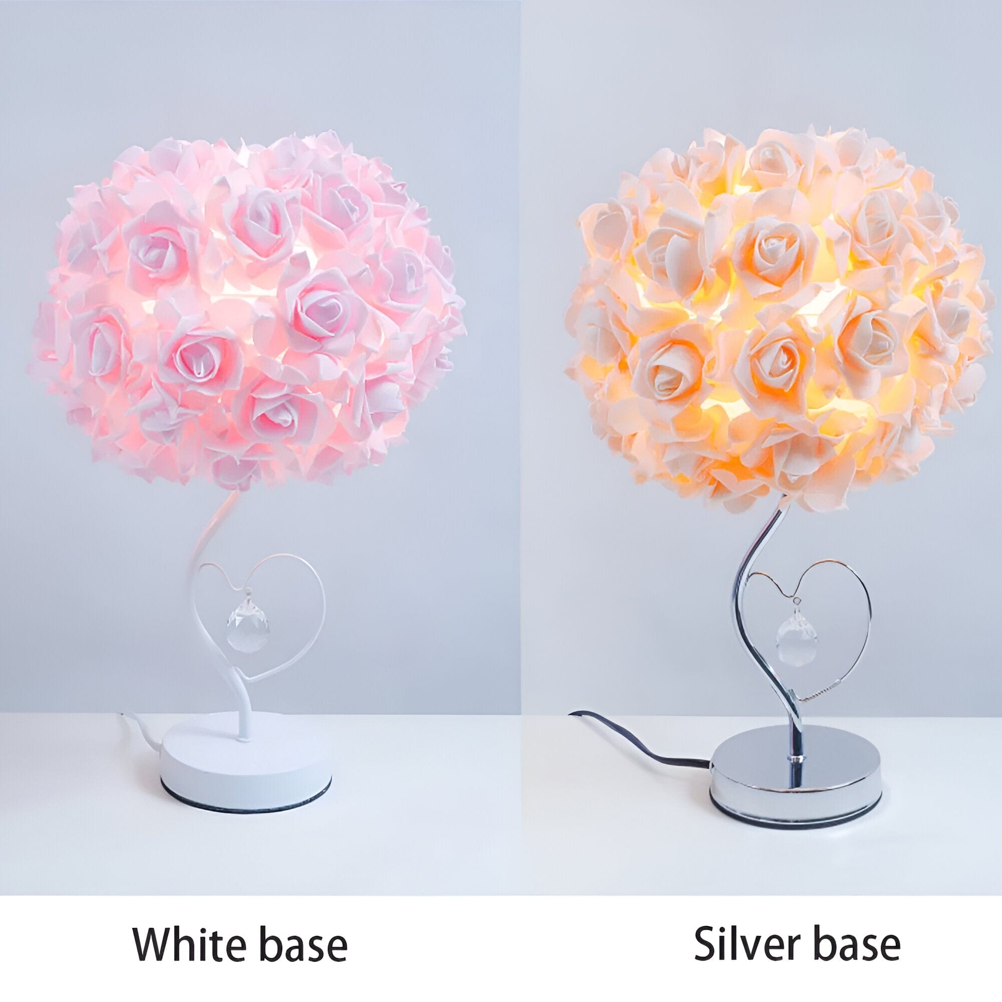 Luce notturna per camera da letto con rose