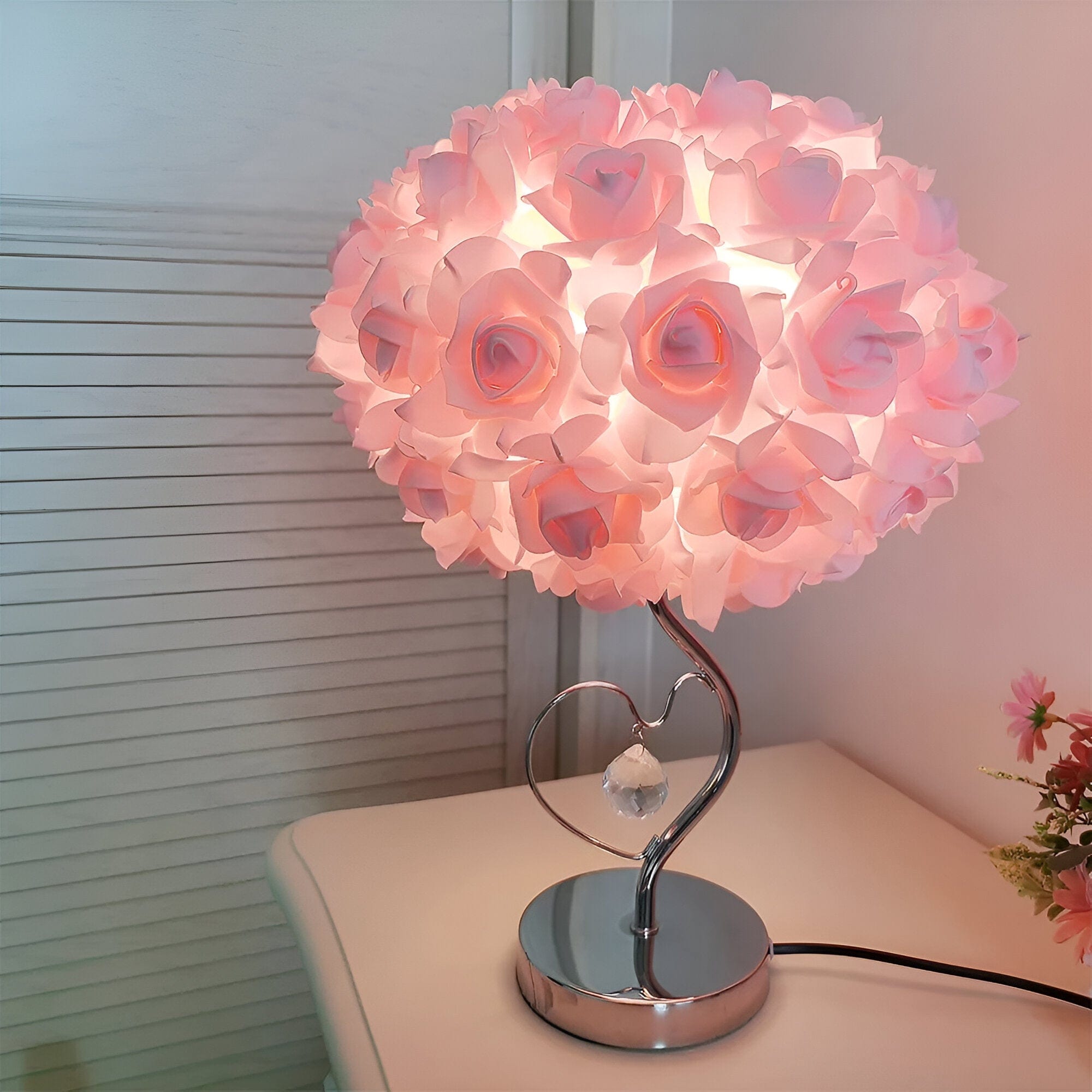 Luz de Noite de Decoração de Quarto Rosa