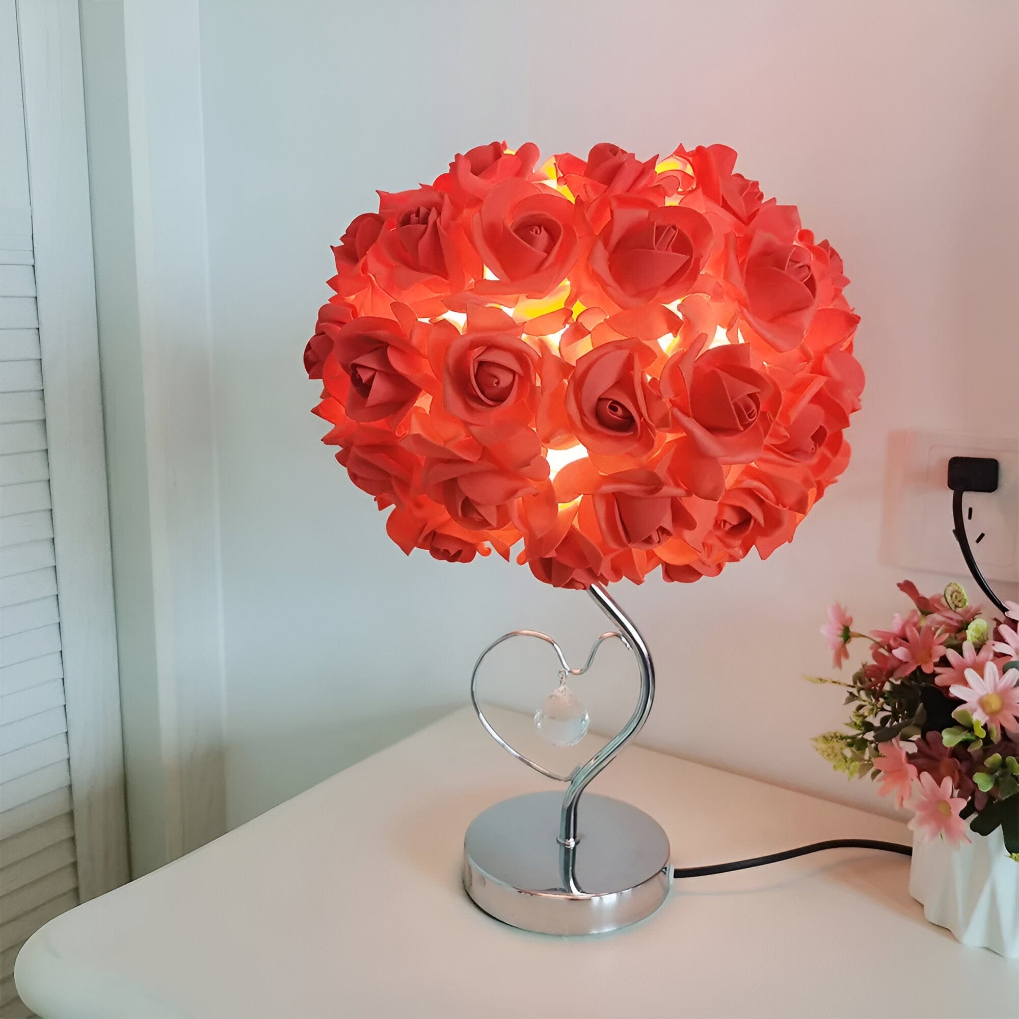 Veilleuse décorative pour chambre à coucher Rose