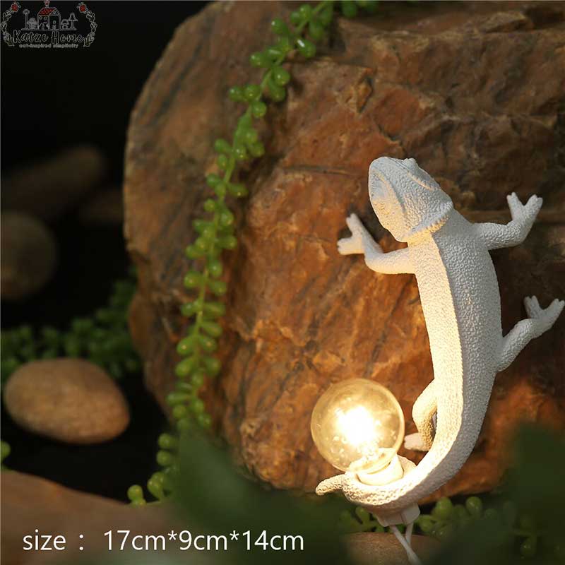 Nordic White Lizard Chameleon Lamp Night Light