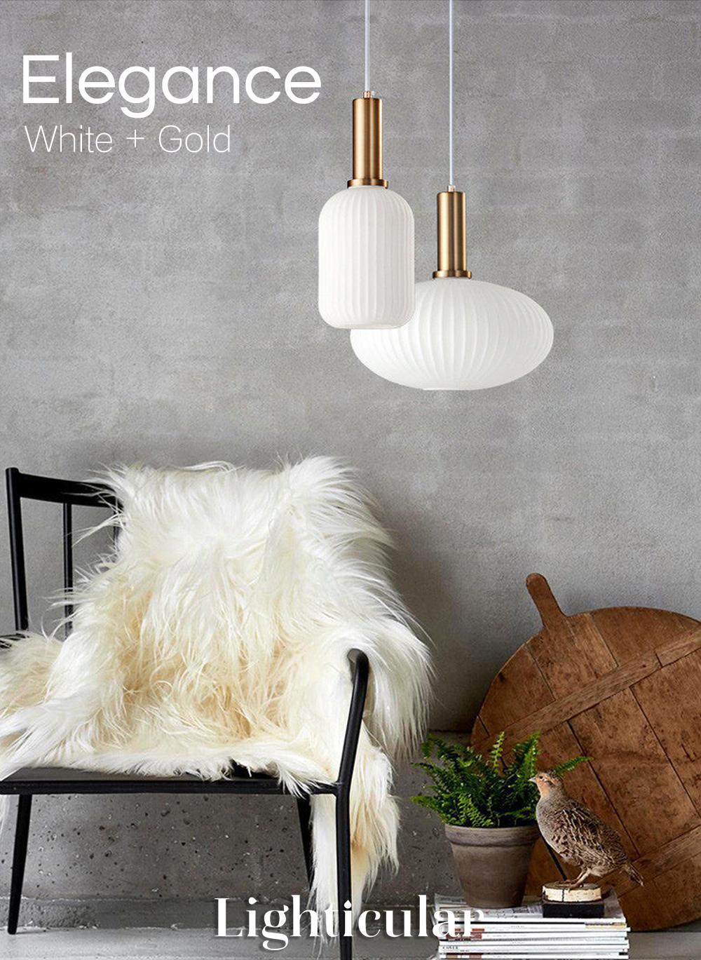 Nordic Fluted Glass Pendant Lights