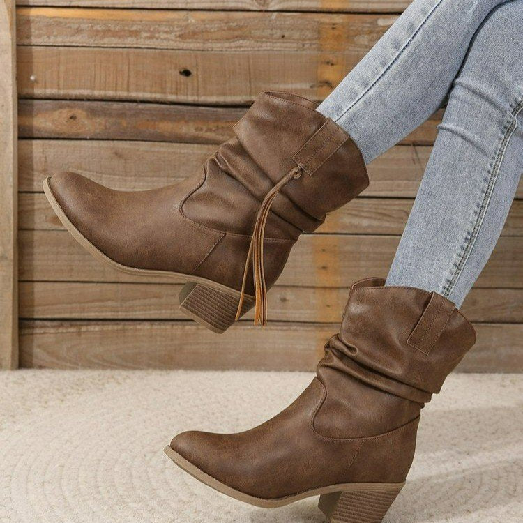 Bottes en cuir cowboy Taylor