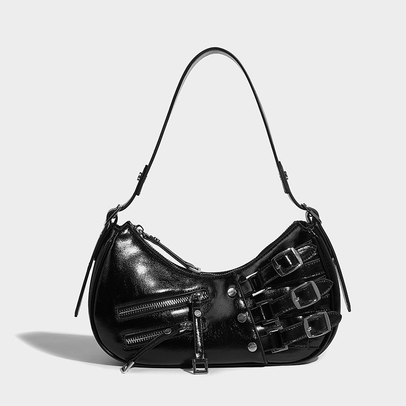 Kaida Buckle Hobo Crescent Bag