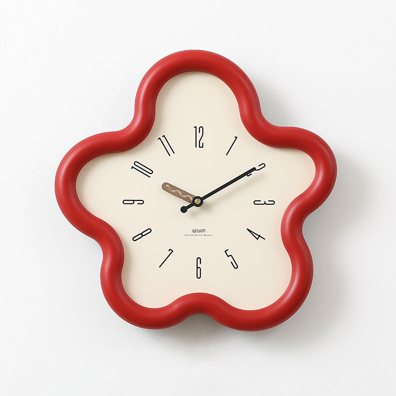 Reloj de péndulo floral 3D: movimiento silencioso, ecológico, perfecto para decoración de dormitorio