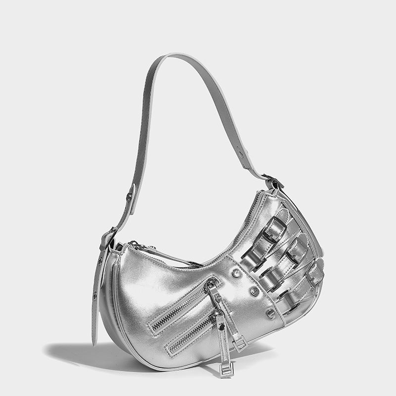 Kaida Buckle Hobo Crescent Bag