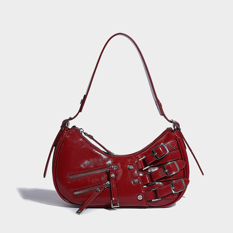 Kaida Buckle Hobo Crescent Bag