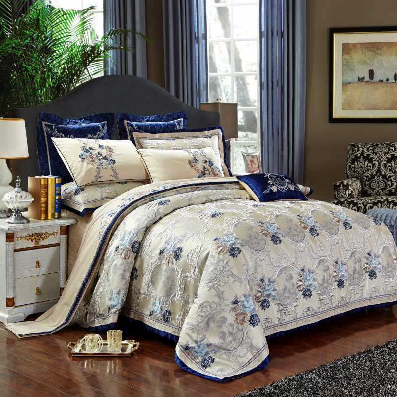 Set di biancheria da letto di lusso in jacquard orientale