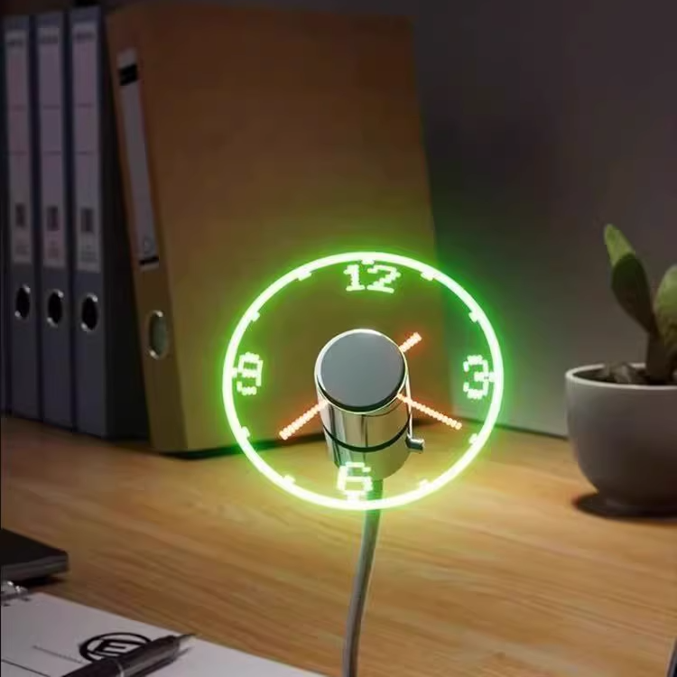 Mini ventilatore con orologio