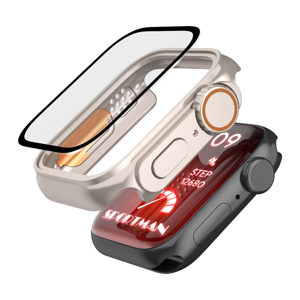 Ultra-thin & Waterproof Apple Watch Case with Tempered Glass Film