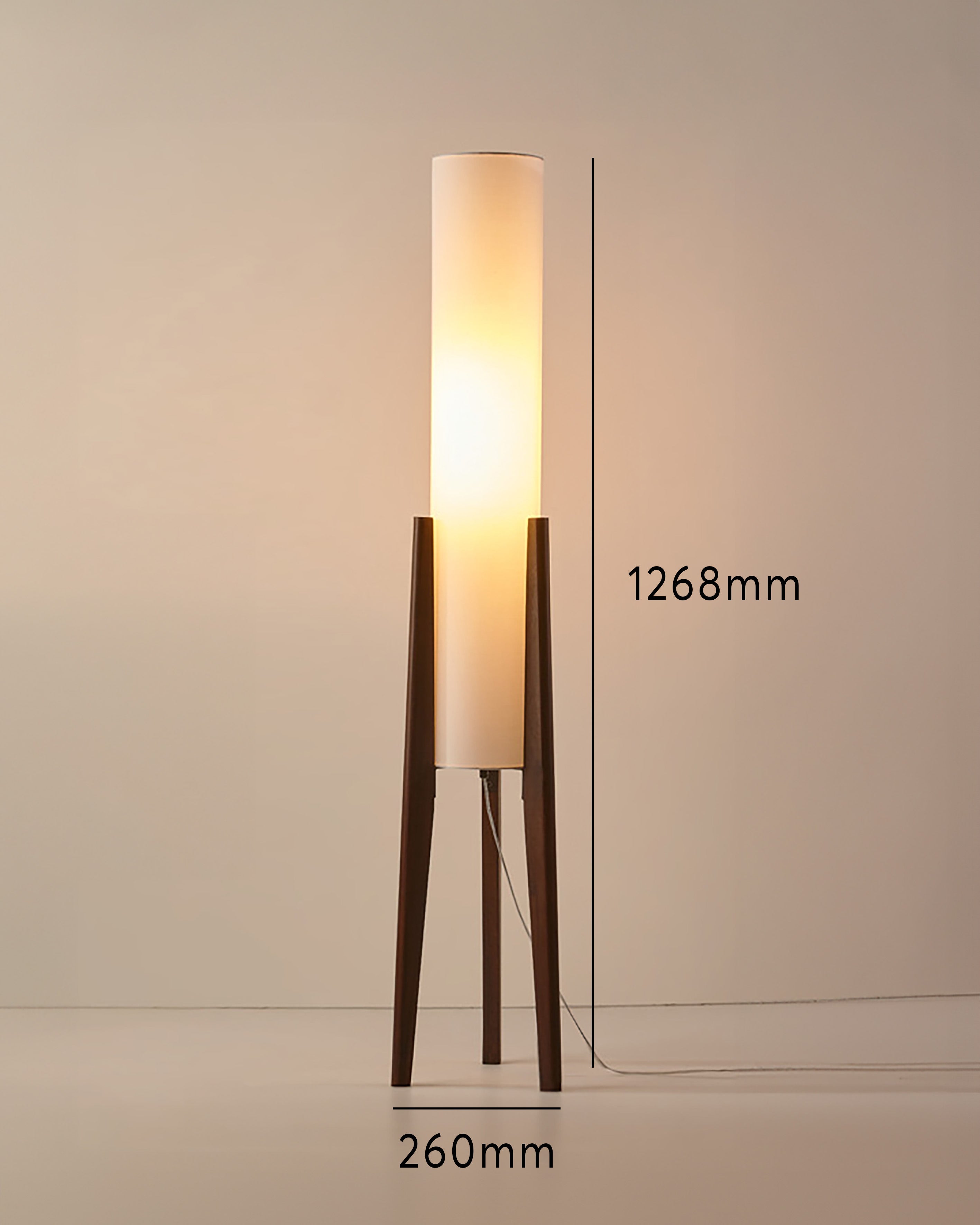 Valnøtt Gulvlampe Solid Wood Art Lamp