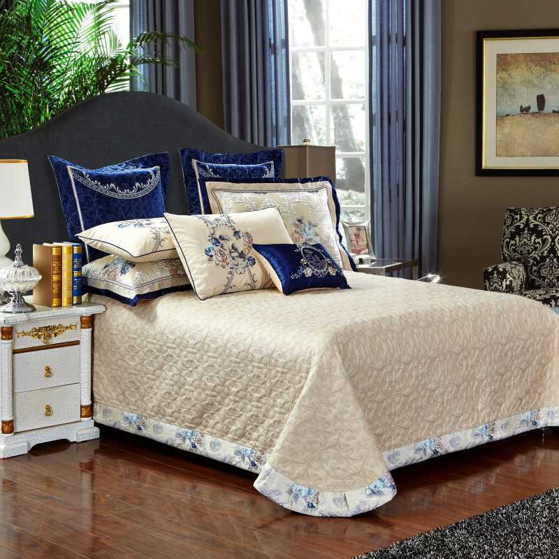 Conjunto de Roupa de Cama Jacquard Oriental de Luxo