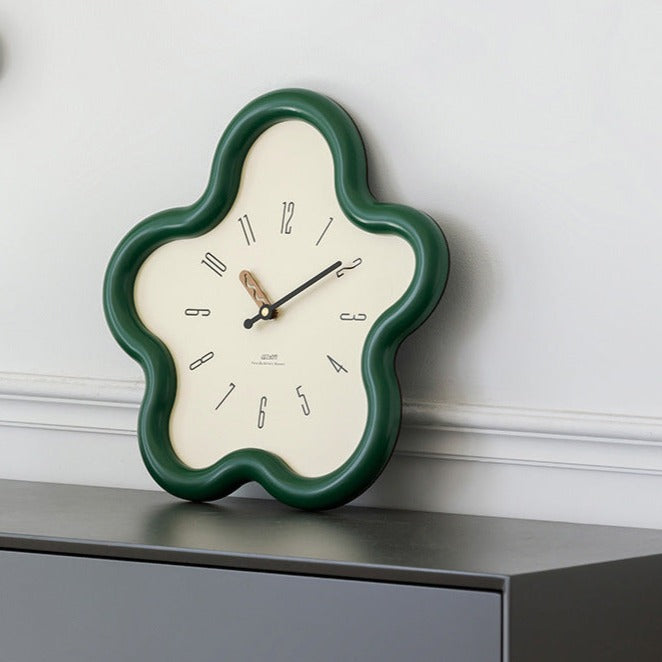 Reloj de péndulo floral 3D: movimiento silencioso, ecológico, perfecto para decoración de dormitorio