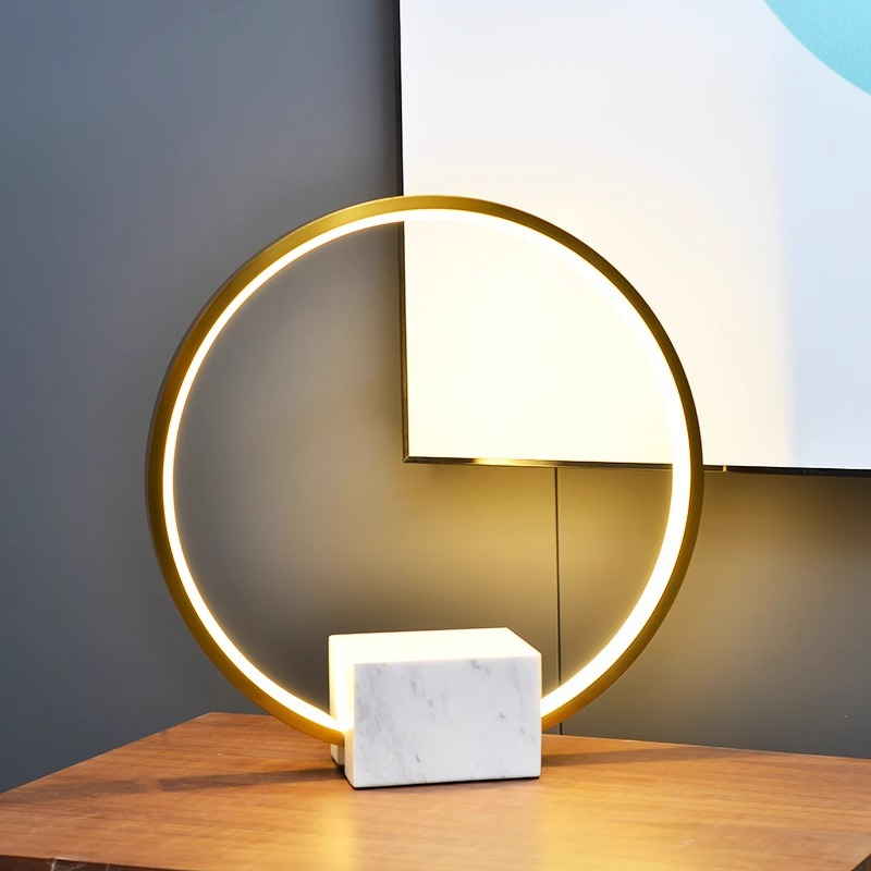 Lámpara de mesa circular LED moderna