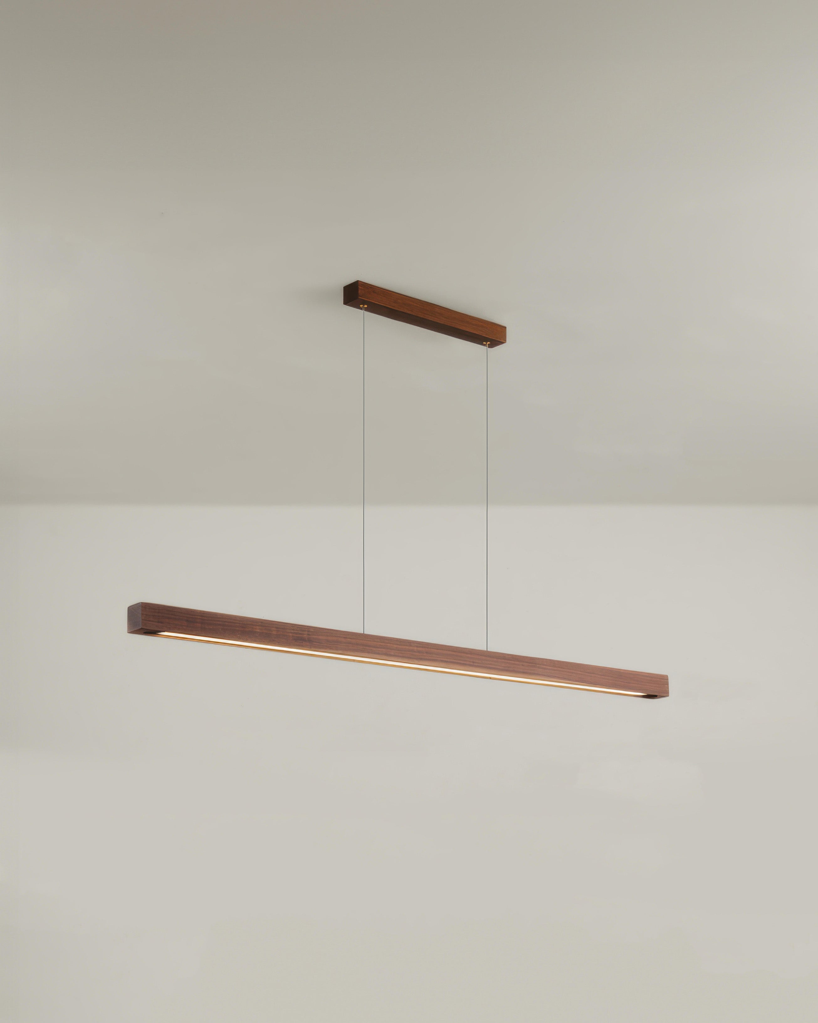 Minimalist Japanese Walnut Pendant Light