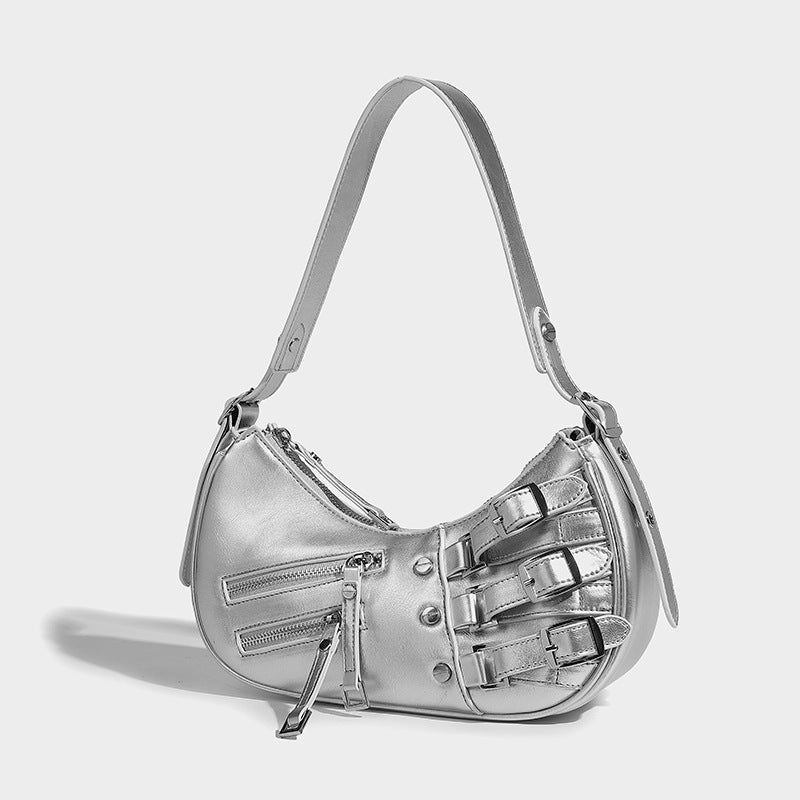 Kaida Buckle Hobo Crescent Bag