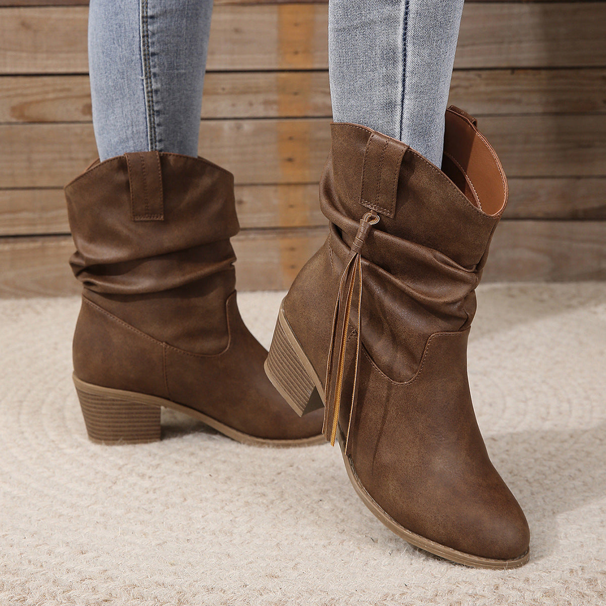 Bottes en cuir cowboy Taylor