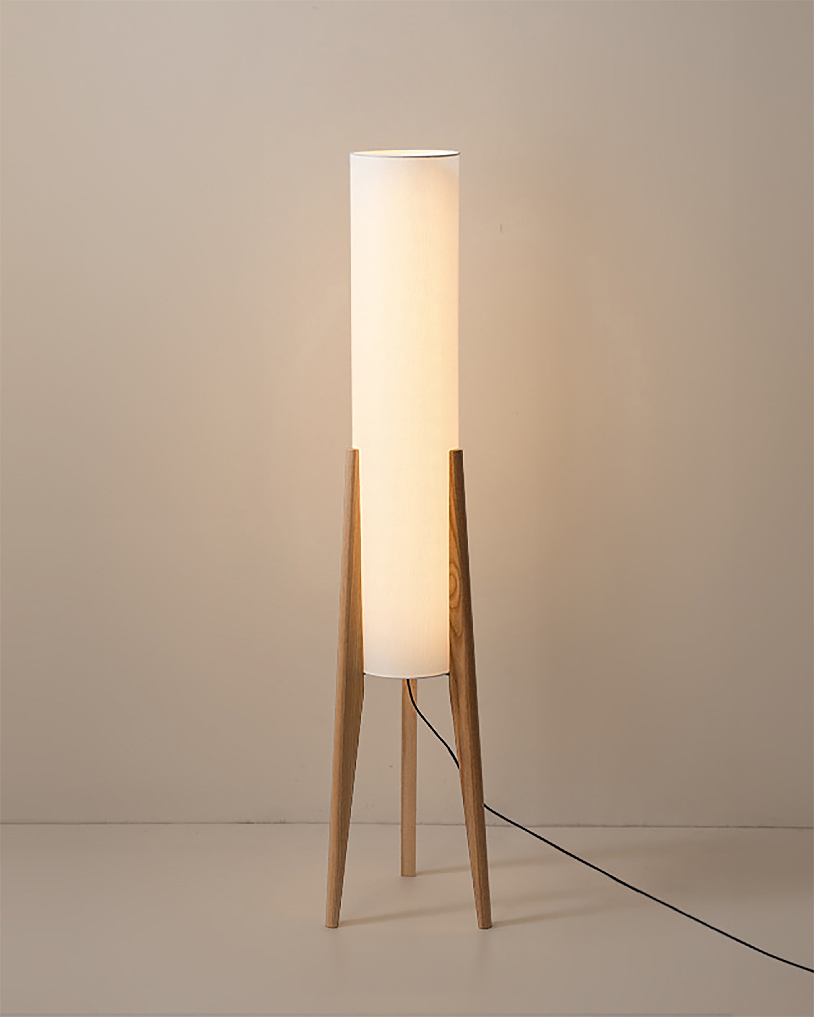 Valnøtt Gulvlampe Solid Wood Art Lamp