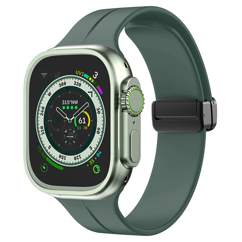 Simple Silicone Magnetic Folding Band For Apple Watch