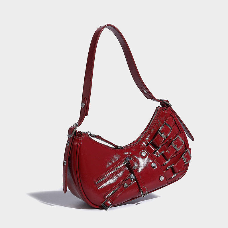 Kaida Buckle Hobo Crescent Bag