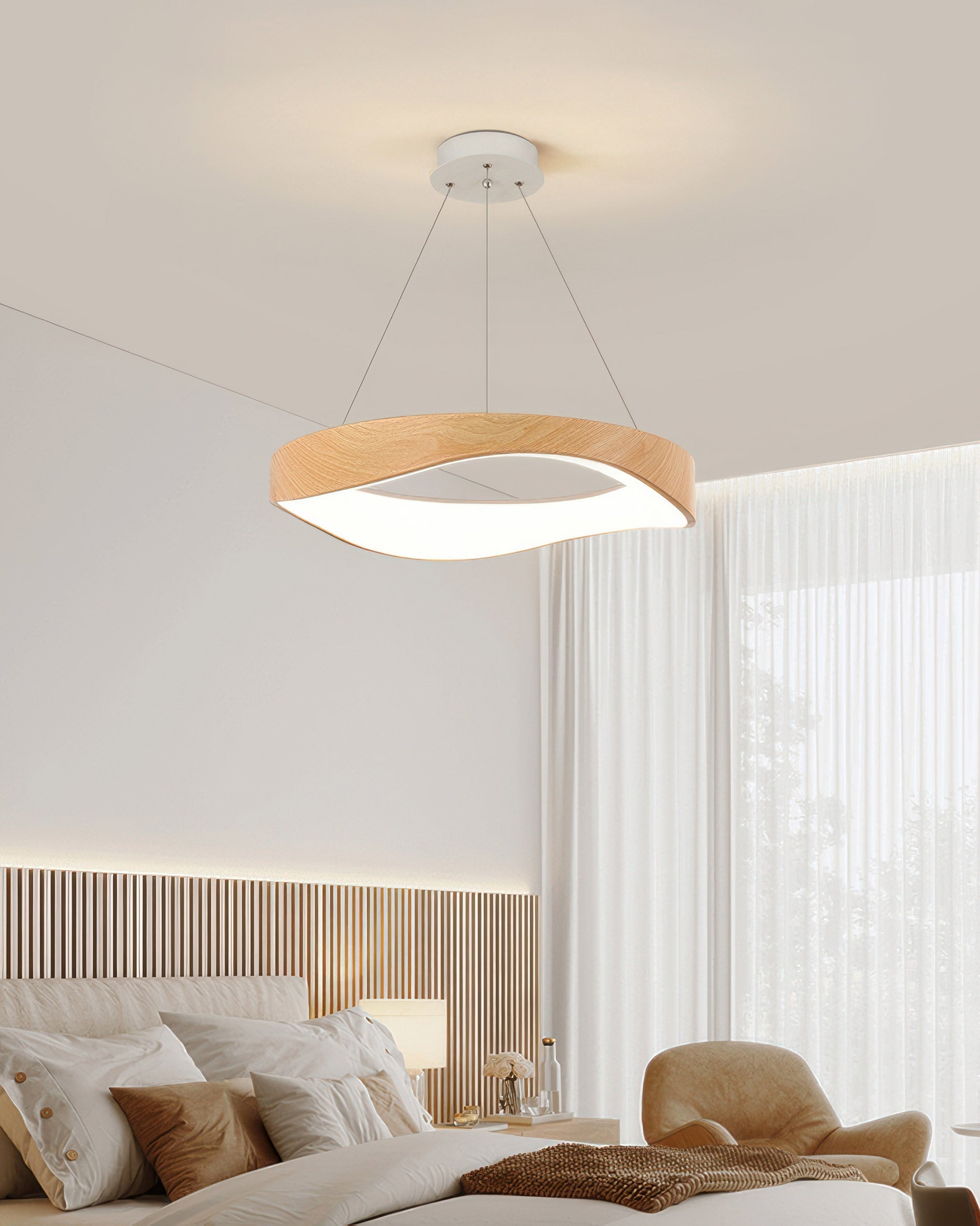 Modern Round LED Pendant Light for Versatile Indoor Lighting