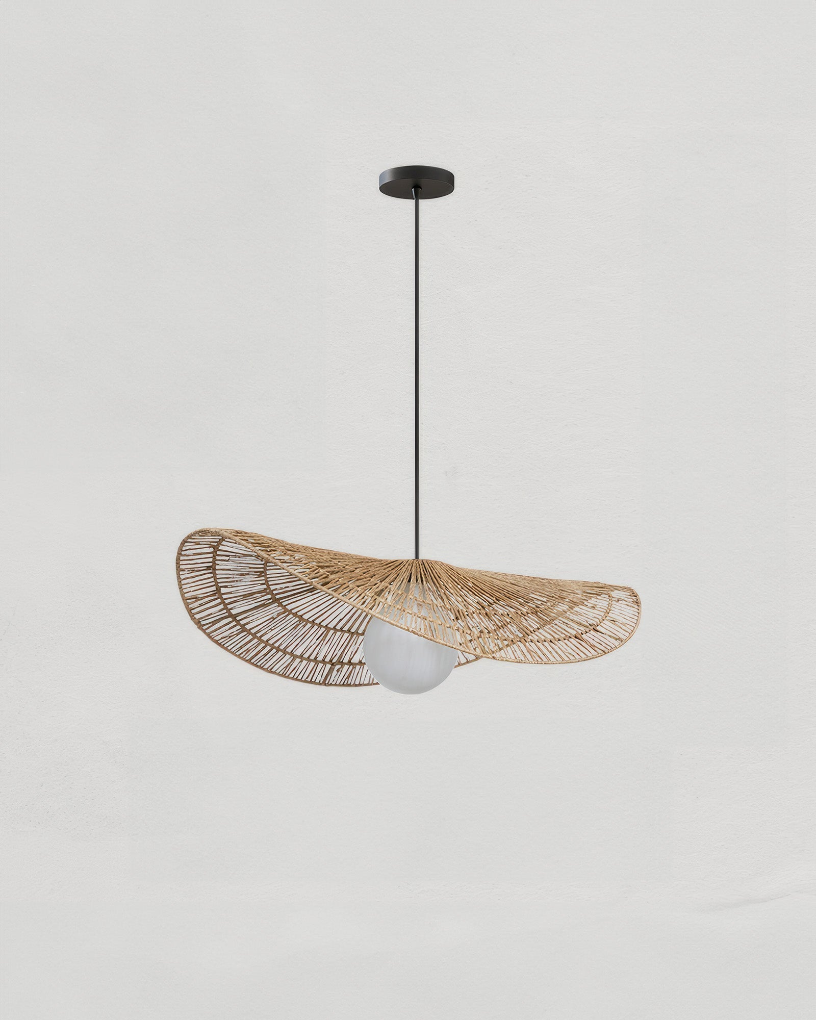 Japanese Craftsmanship Wabi-Sabi Rattan Chandelier