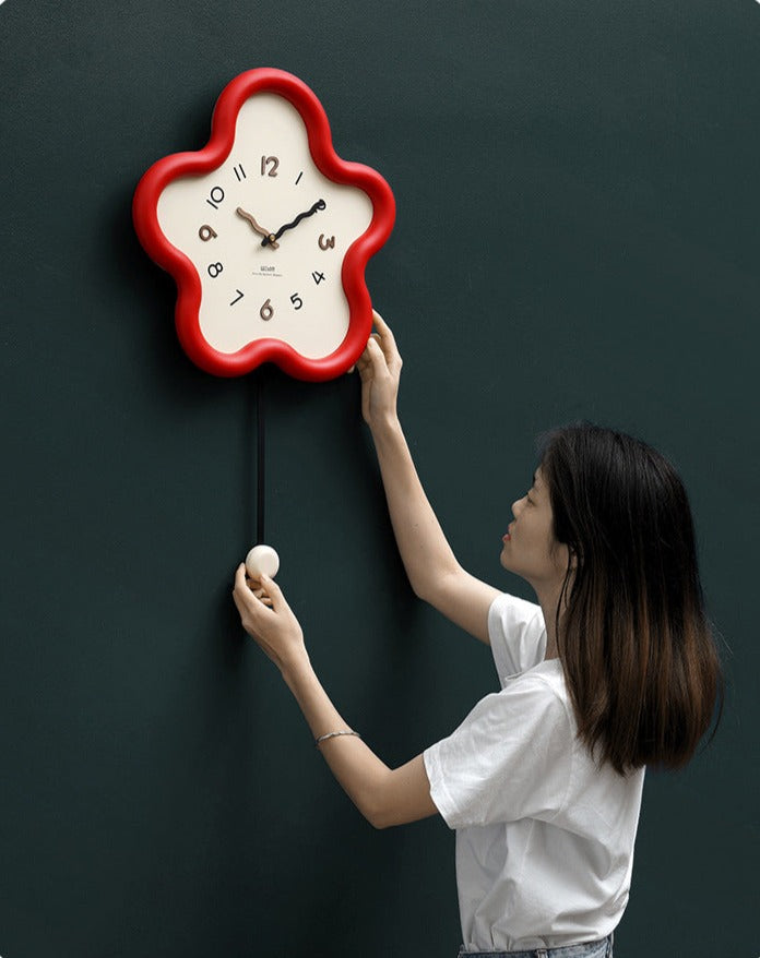 Reloj de pared de péndulo silencioso ecológico: reloj decorativo grande para sala de estar, dormitorio, oficina