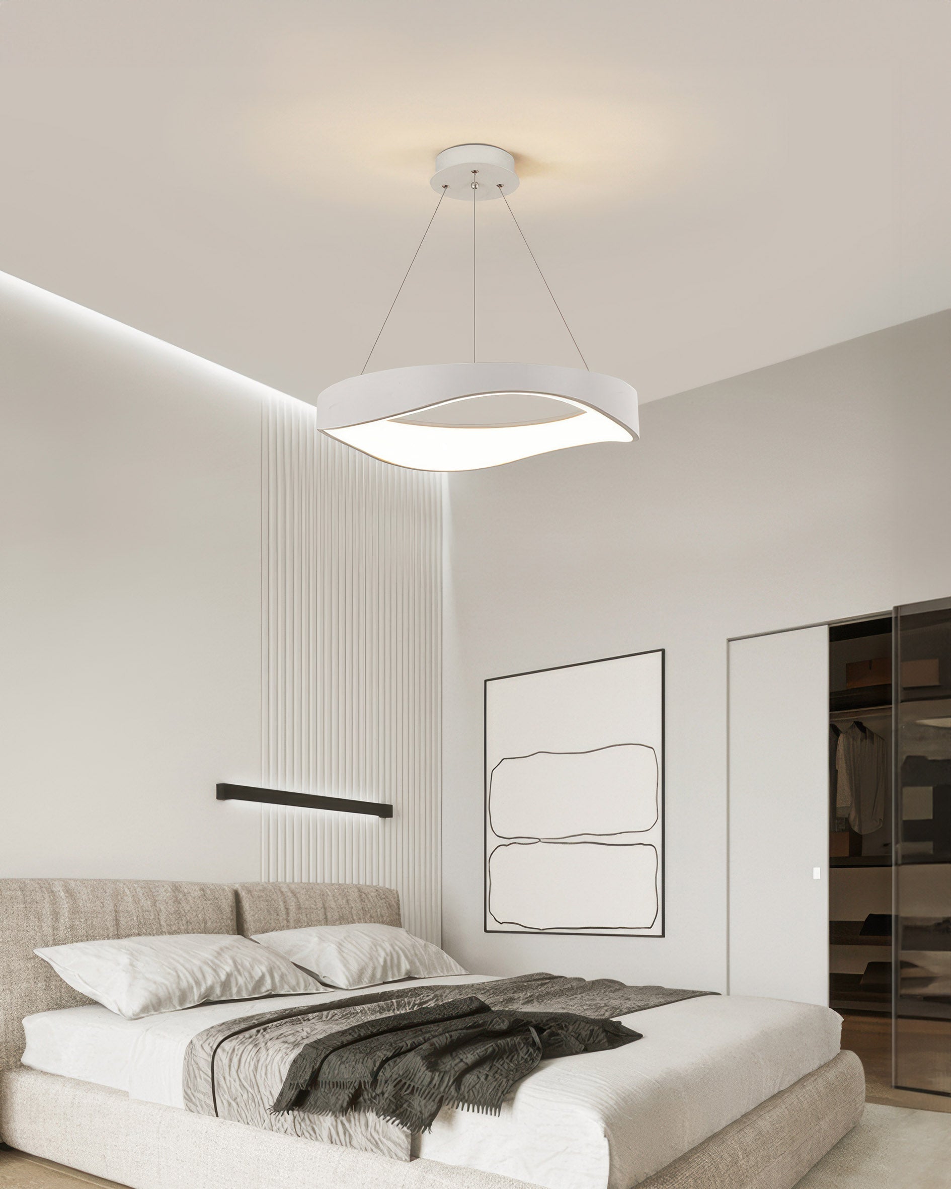 Modern Round LED Pendant Light for Versatile Indoor Lighting