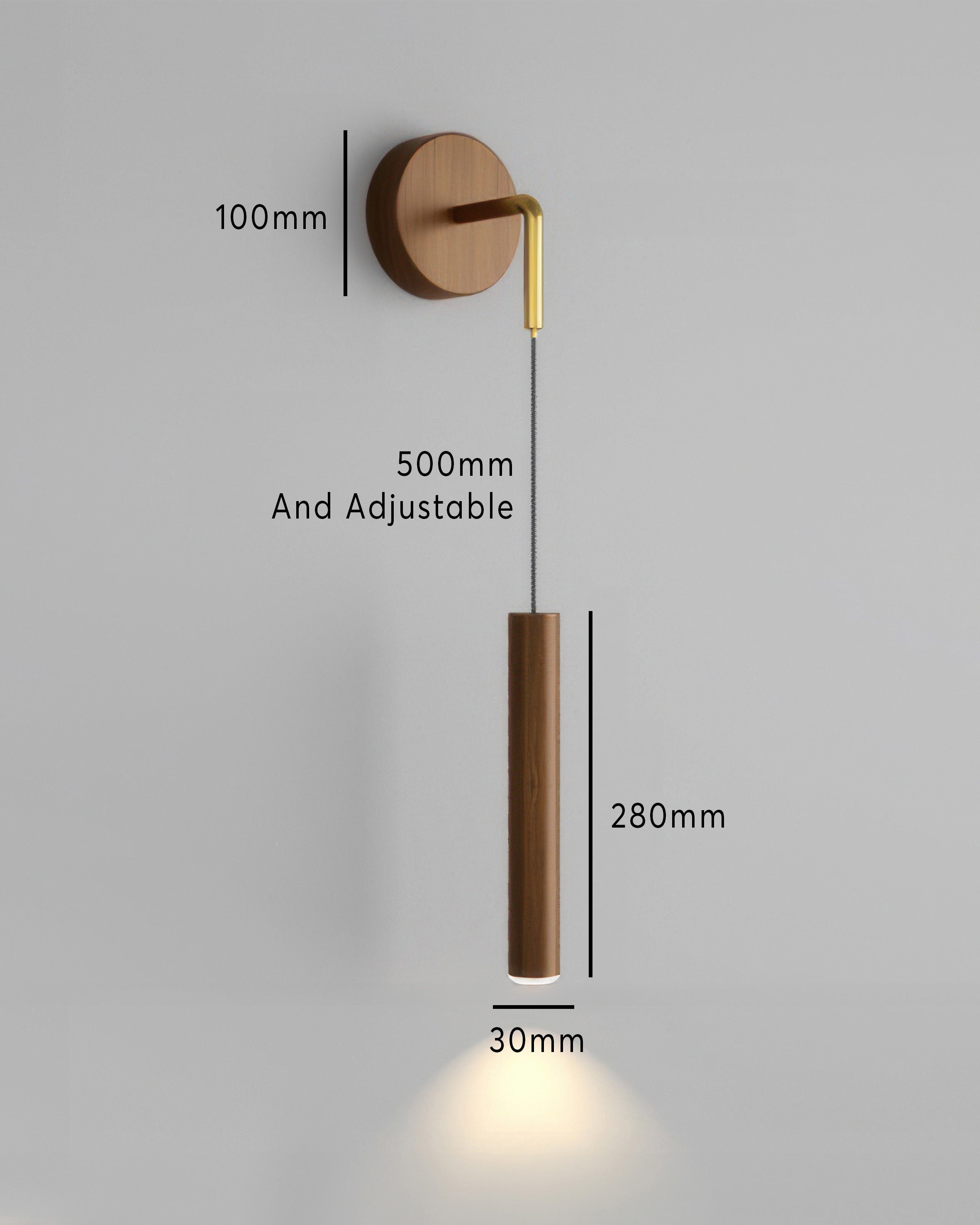 Modern cylinder LED vägglampa