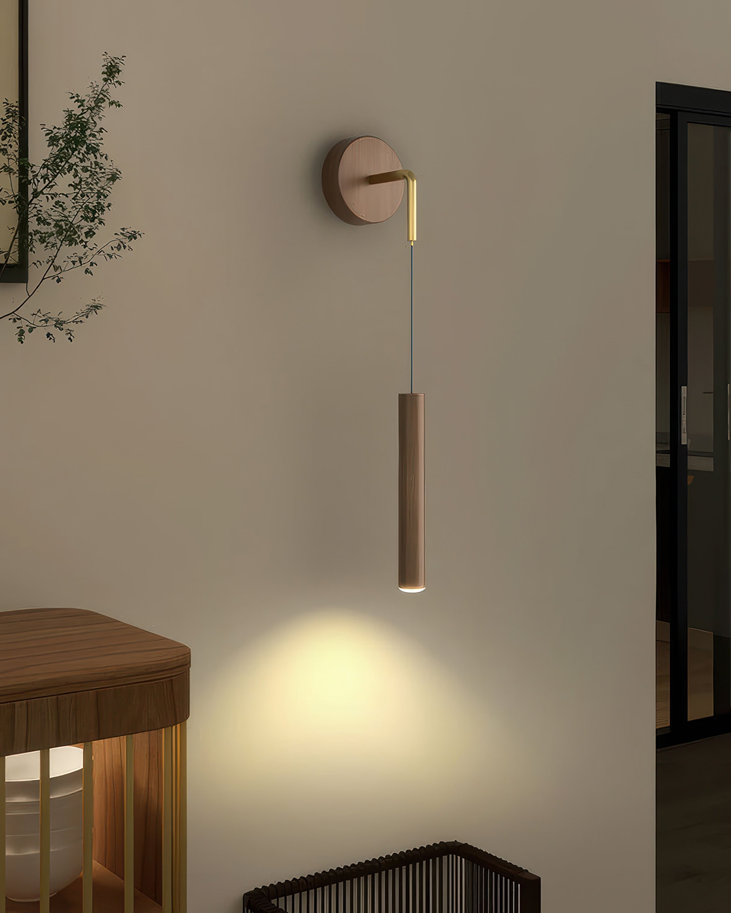 Modern cylinder LED vägglampa