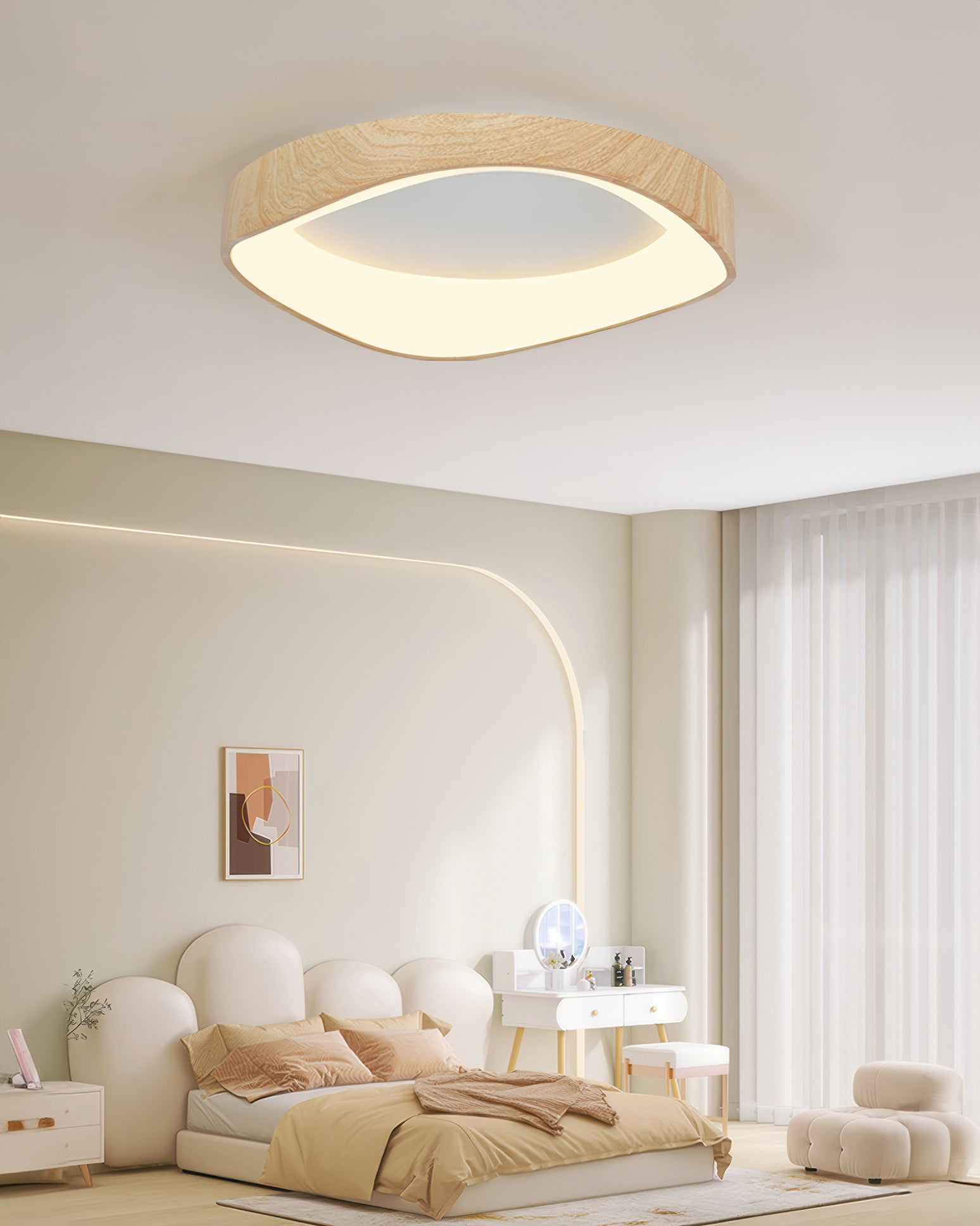 Nordic Artistic Wood Grain Ceiling Light lamp