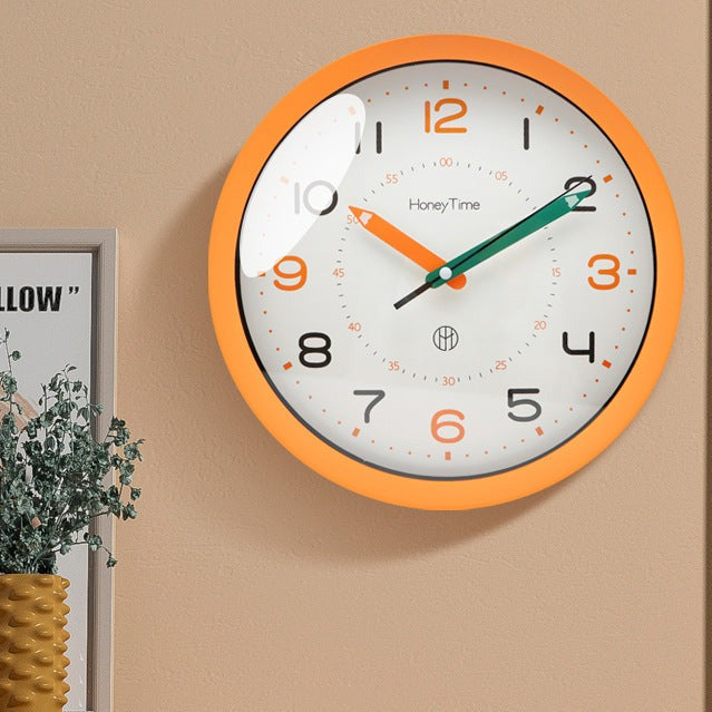 Reloj de pared ultrasilencioso StilKids para habitaciones y aulas infantiles | Reloj educativo de 12 pulgadas